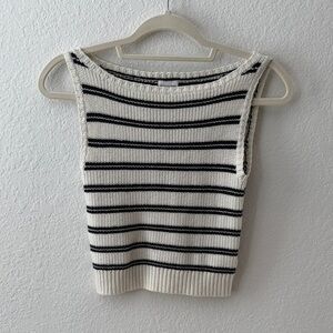 Song of Style Blue and White Striped Tank Top